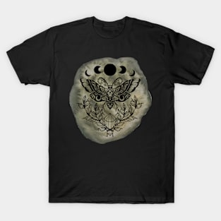 Watercolor Moth Moon T-Shirt